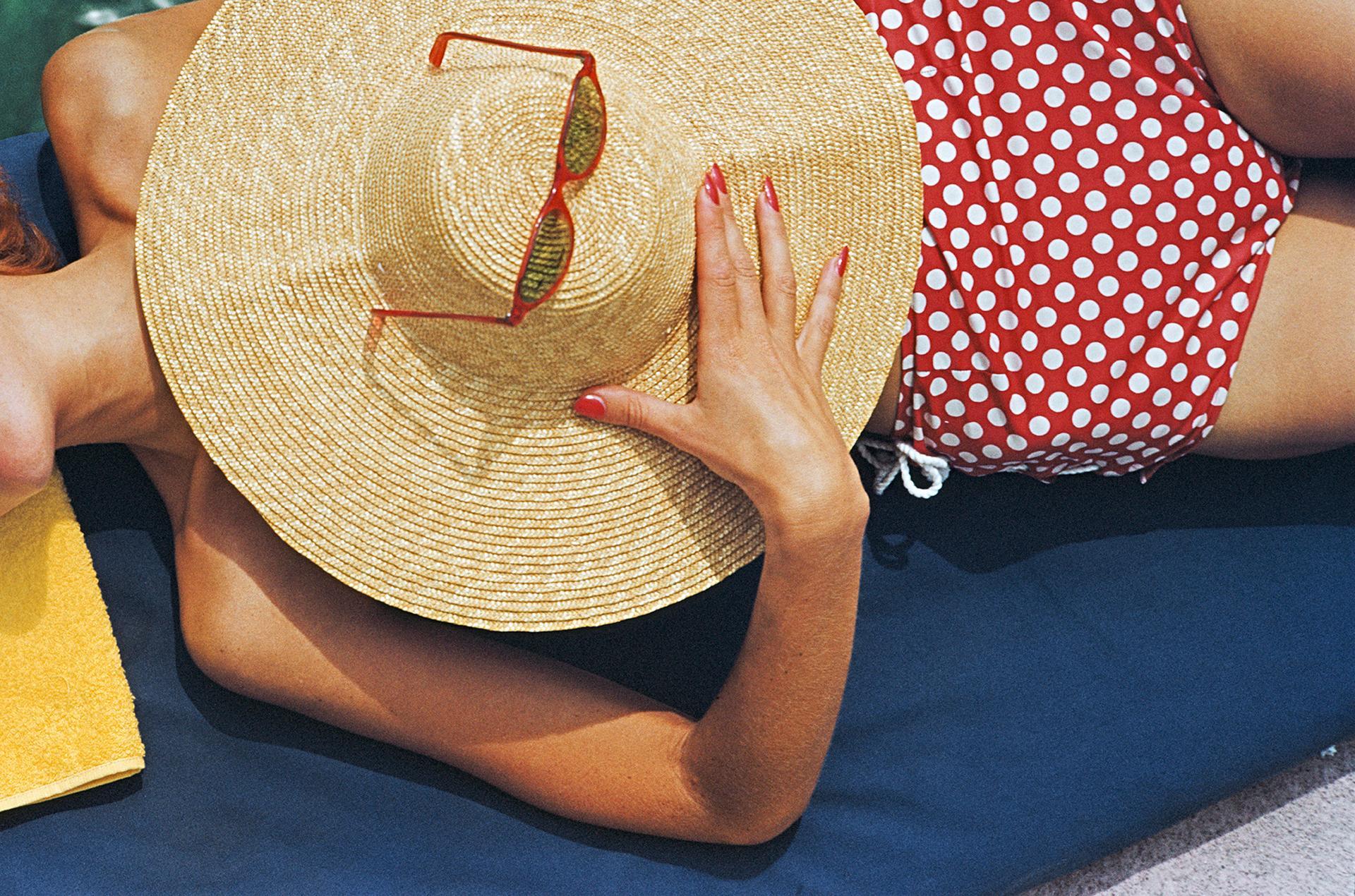 Sunbathing In Burgenstock, Switzerland, Estate Edition, Portrait Photograph For Sale 3