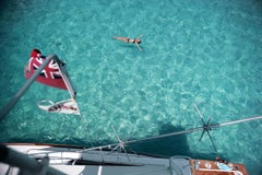Swimming In Bermuda 1977- Slim Aarons Estate Stamped