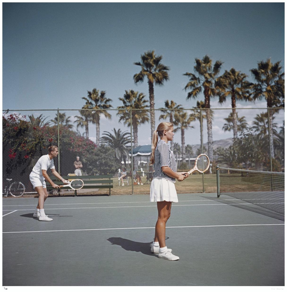 Tennis à San Diego 1956 - Slim Aarons estampillé Estate