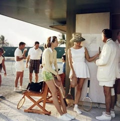 Tennis In den Bahamas Slim Aarons Nachlass gestempelt drucken