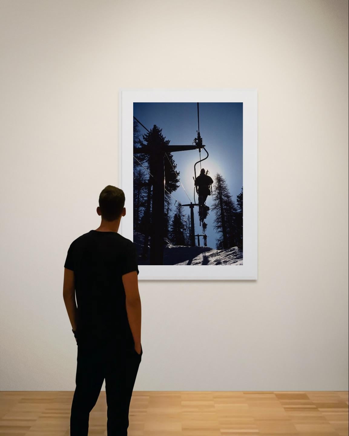 Remontées mécaniques de Tofana à Cortina D'Ampezzo, 1988 (Invisible) - Photograph de Slim Aarons