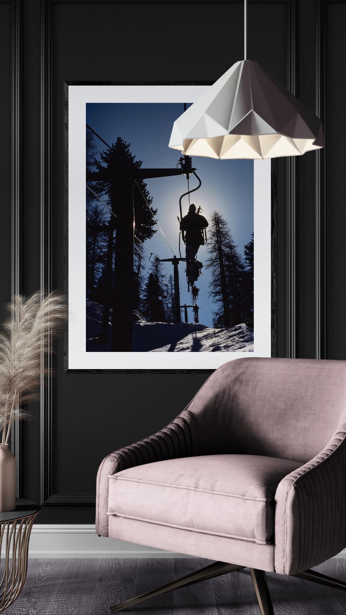 Remontées mécaniques de Tofana à Cortina D'Ampezzo, 1988 (Invisible) - Moderne Photograph par Slim Aarons