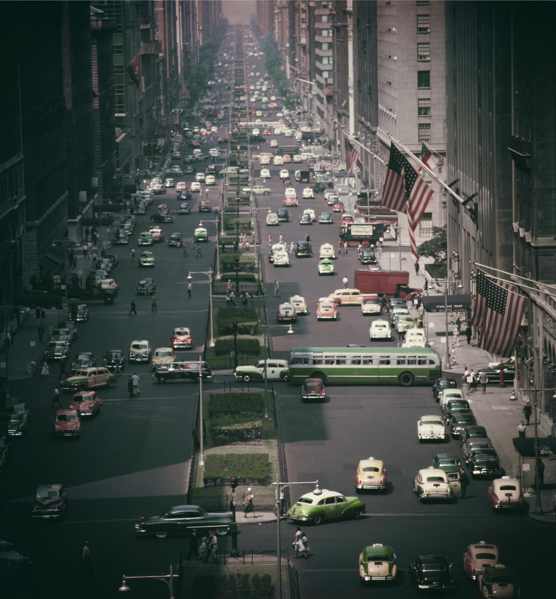 Traffic on Park Avenue, New York City, 1953 (Unseen)