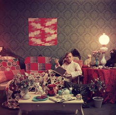Truman Capote at home in his Brooklyn Heights apartment, New York