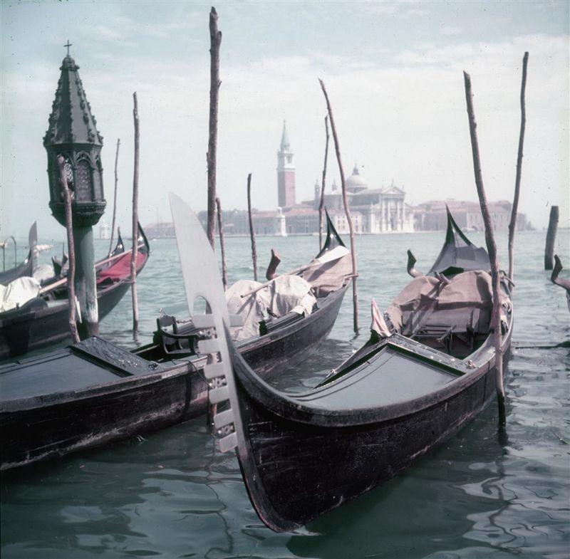 Slim Aarons Landscape Photograph - Venice Gondolas (1957) Limited Estate Stamped  