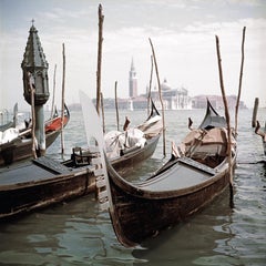 Vintage Venice Gondolas Slim Aarons Estate Stamped Print