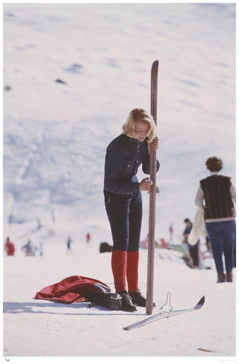 Verbier Skier 1964 - Slim Aarons Estate Stamped