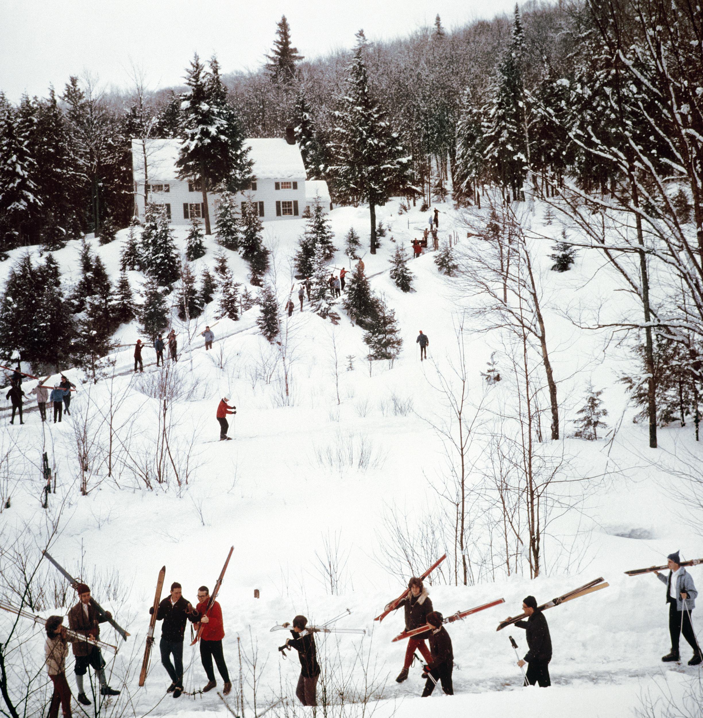 Slim Aarons Color Photograph - Vermont Winter, Vermont, Estate Edition, Winter Landscape Photograph
