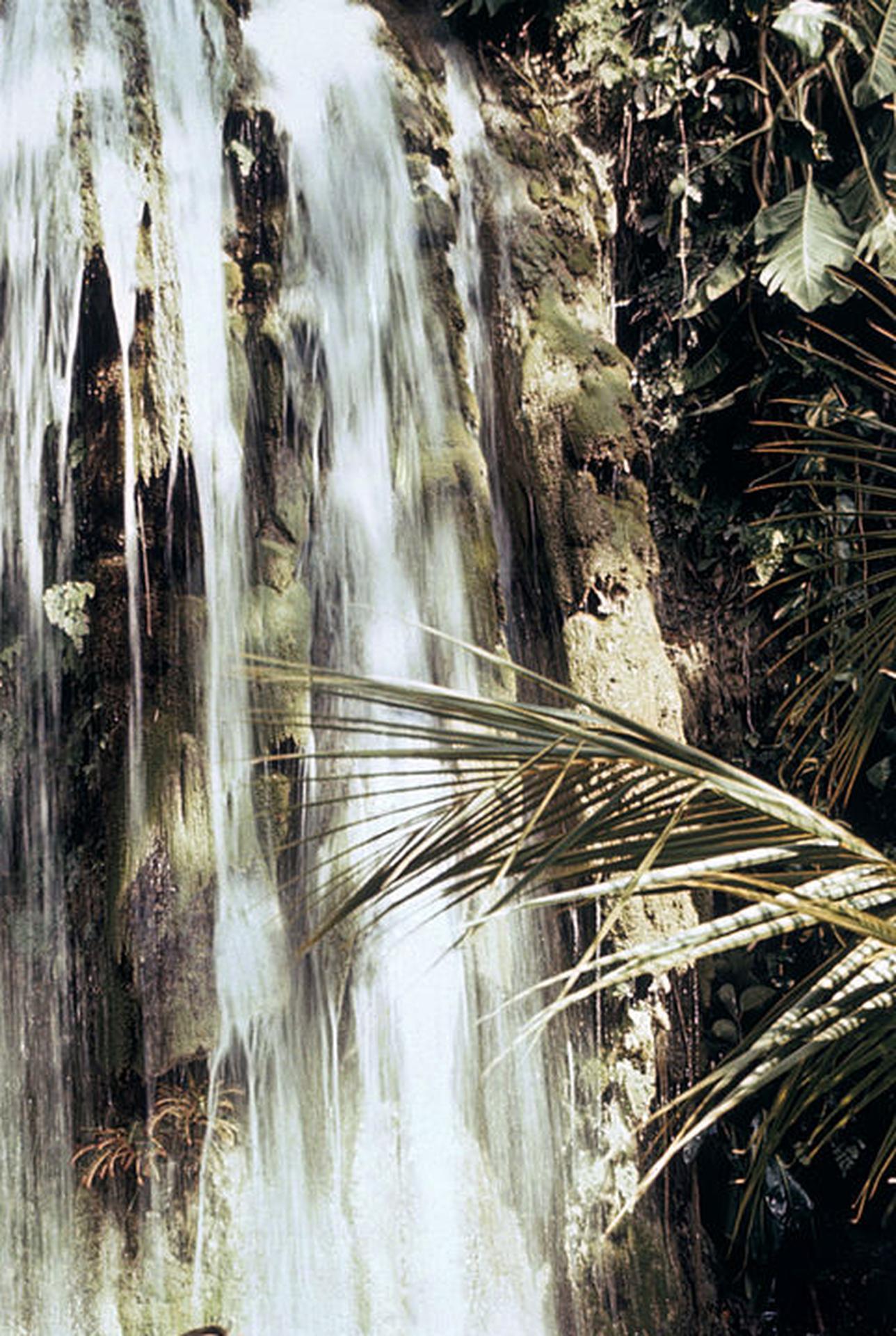 Wasserfall in der Rose Hall, Nachlassausgabe, Jamaika (Grau), Nude Photograph, von Slim Aarons