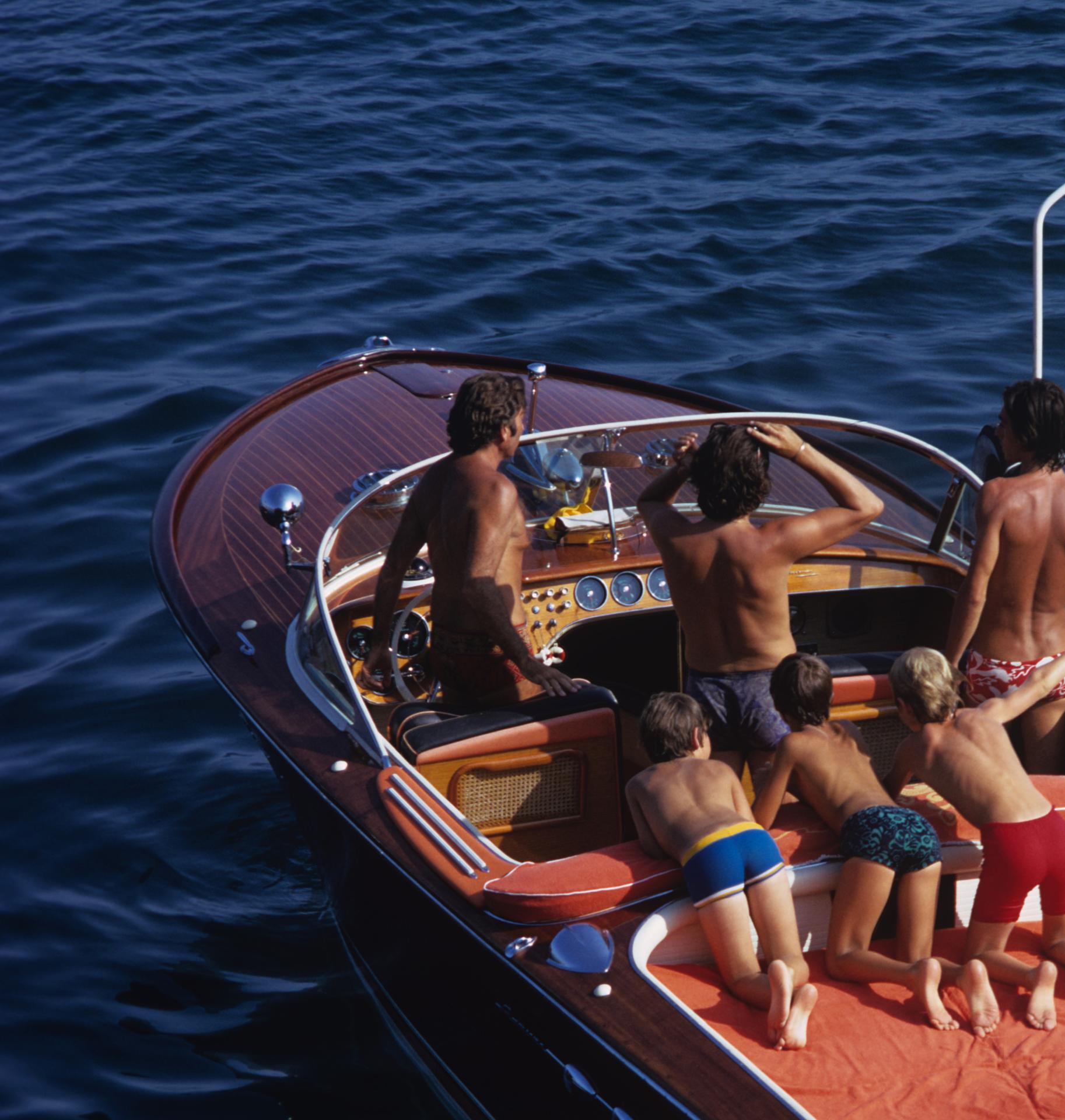 Zephyria I, Estate Edition. Monte Carlo French Riviera Speedboat Seascape - Photograph by Slim Aarons