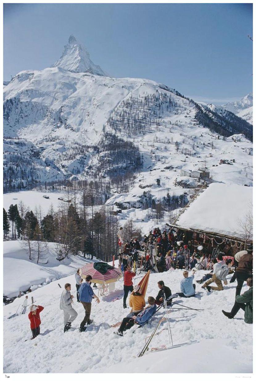 Zermatt Skiing 1968 - Slim Aarons Nachlass gestempelt