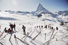 Skiing in Zermatt, Switzerland, Estate Edition, Mid-Century Modern Photograph