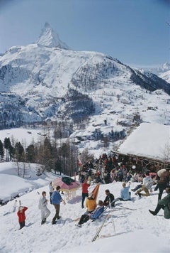 Vintage Zermatt Skiing Slim Aarons Estate Stamped Print