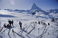 Retro Zermatt Skiing Slim Aarons Estate Stamped Print