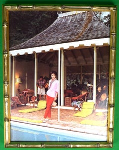 Slim Aarons Babe Paley Round Hill Jamaica c1974 Framed Colour Plate