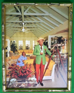 Vintage Slim Aarons W. Clifford Klenk Hog Island Bahamas c1974 Framed Color Plate