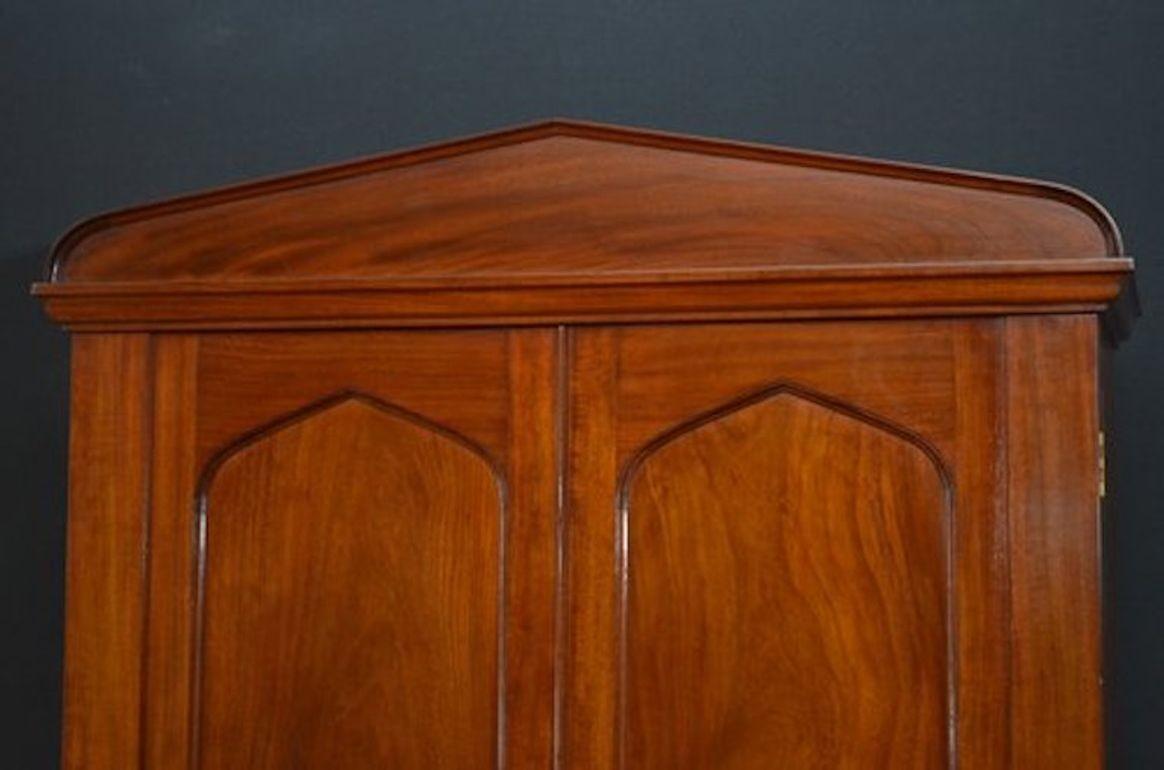 Slim and Elegant William IV Mahogany Bookcase In Good Condition In Whaley Bridge, GB