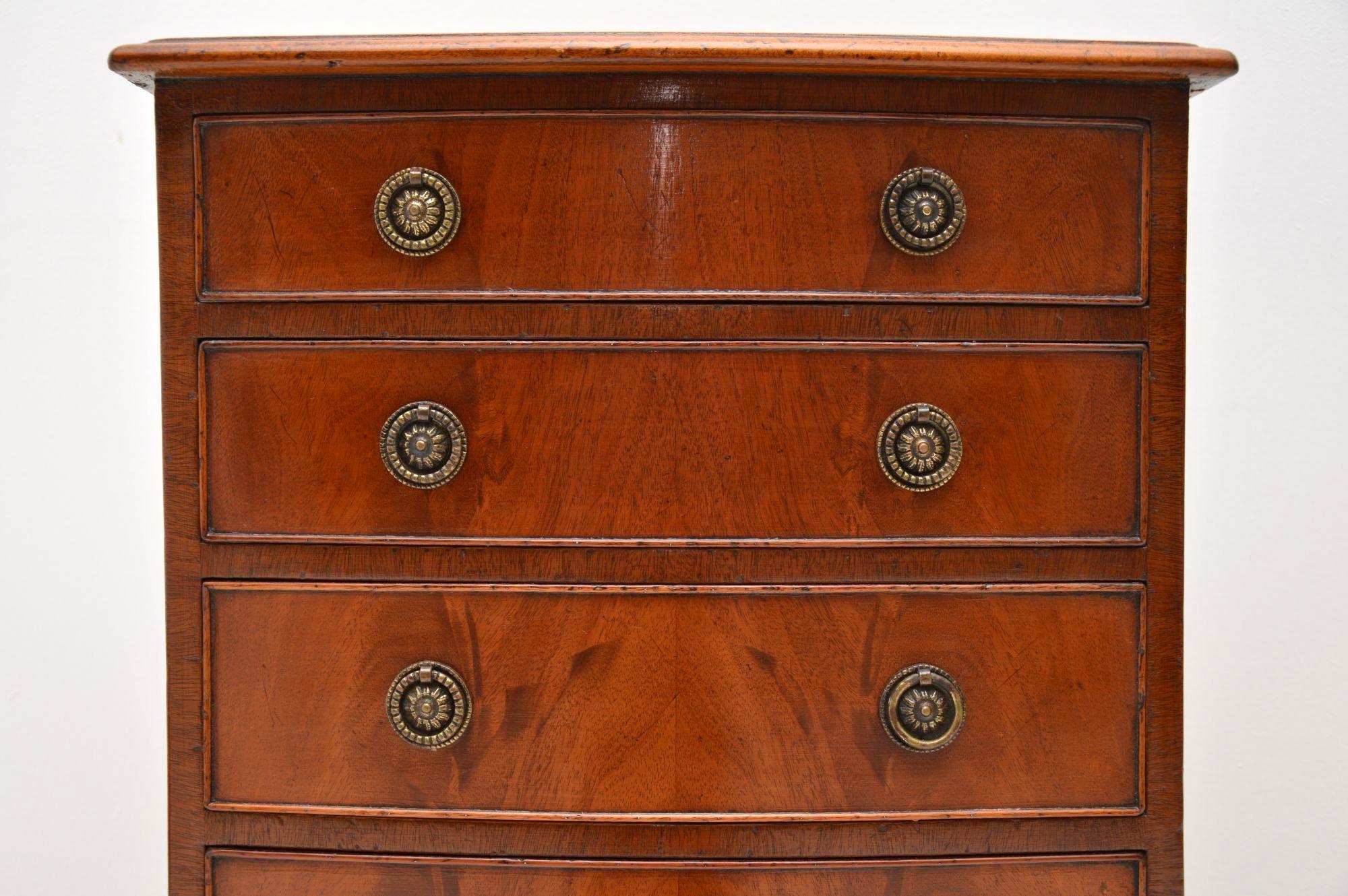 edwardian bow fronted chest of drawers