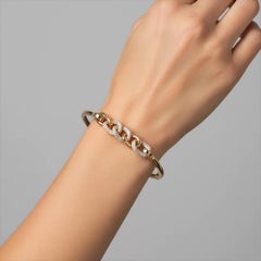 Slim Bangle 14K (or 18k upon request) Rose Gold Pink Sapphire Bangle Bracelet