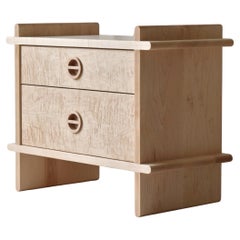 Slim Bedside Cabinet-Maple