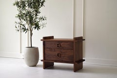 Slim Bedside Cabinet-Walnut