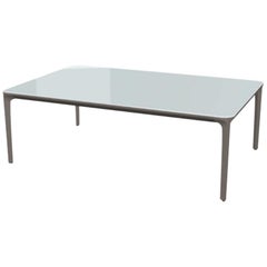 In Stock in Los Angeles, Slim Glass Coffee Table, Designed by Matthias Demacker