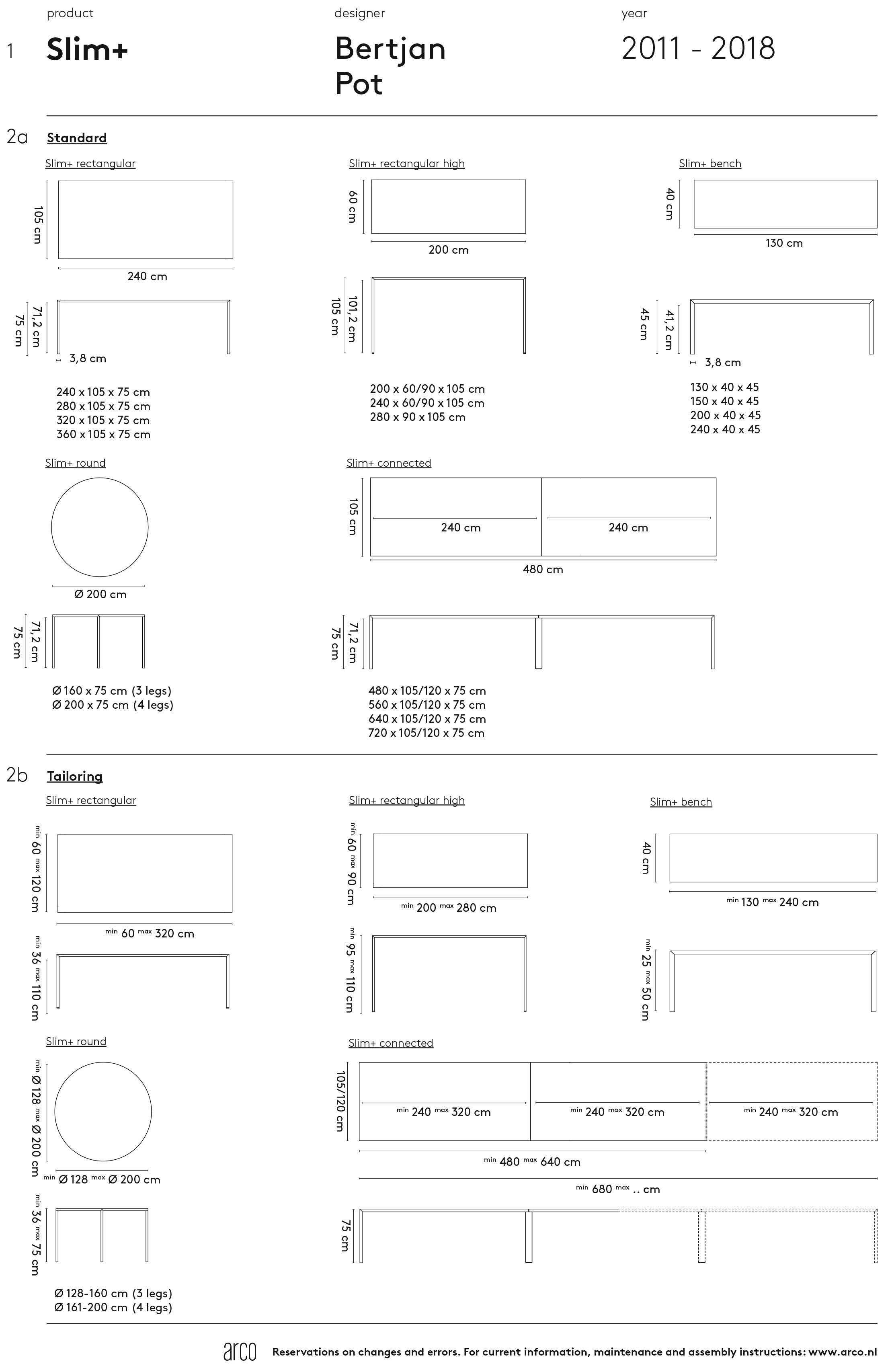 Customizable Slim+ Connected Table by Bertjan Pot For Sale 1
