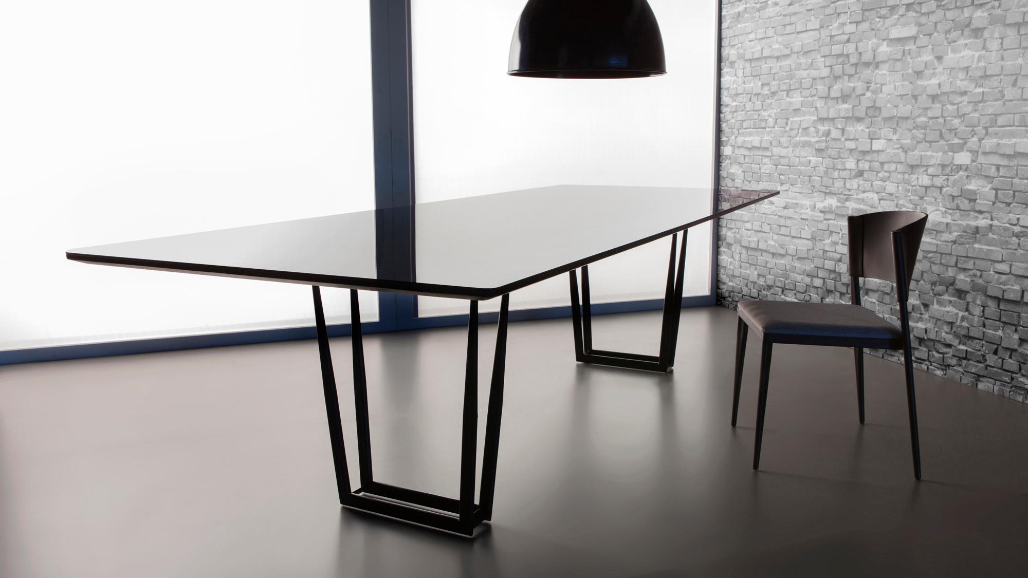 Contemporary Slim Dining Table by Doimo Brasil For Sale
