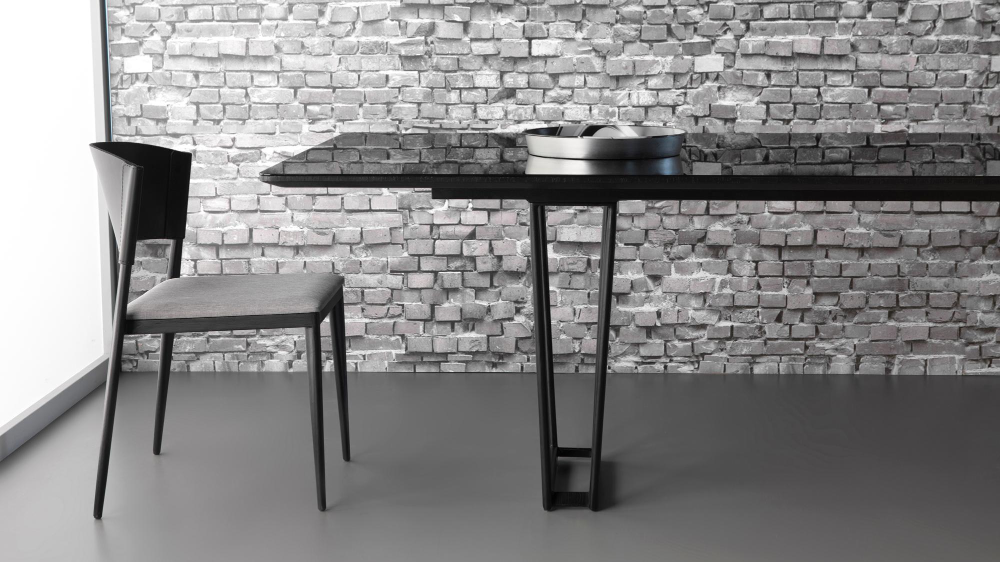 Steel Slim Dining Table by Doimo Brasil For Sale