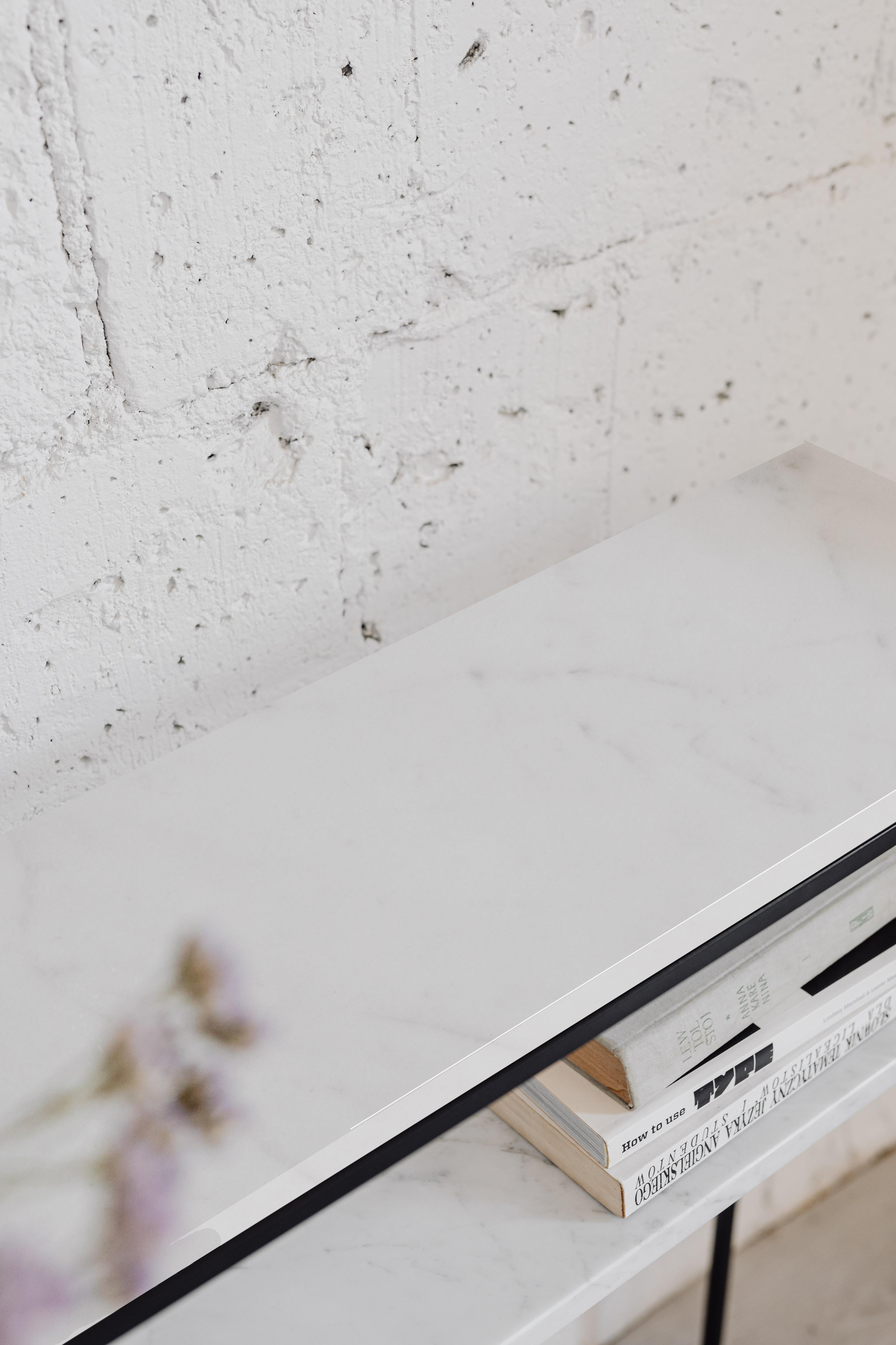 Hand-Crafted Slim Duo Console Table For Sale