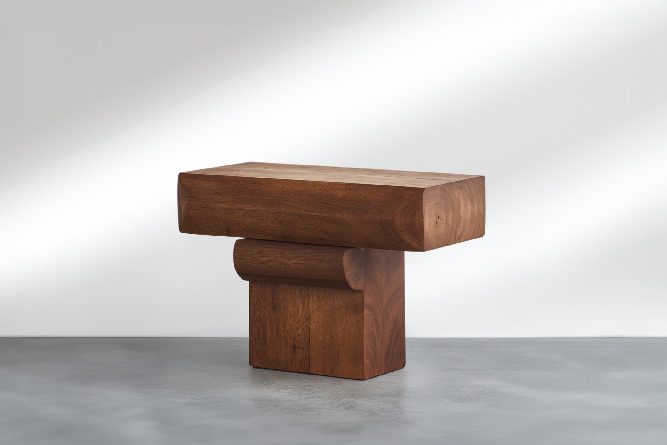 Mexican Slim Elefante Console 08, NONO Craft, Chic Brutalist Style For Sale