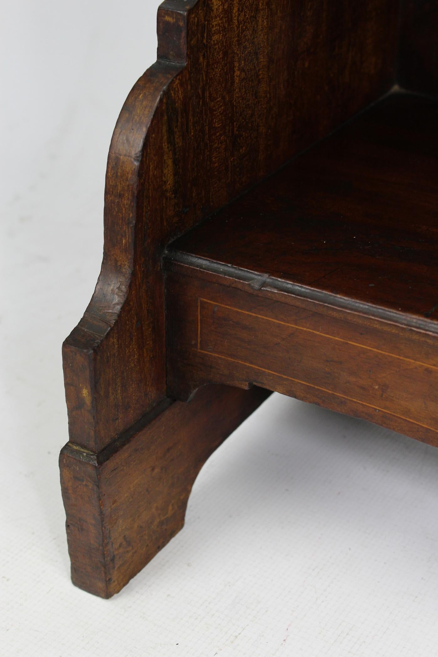 Slim English Edwardian Arts & Crafts Mahogany Hall Bureau Desk, circa 1905 For Sale 6