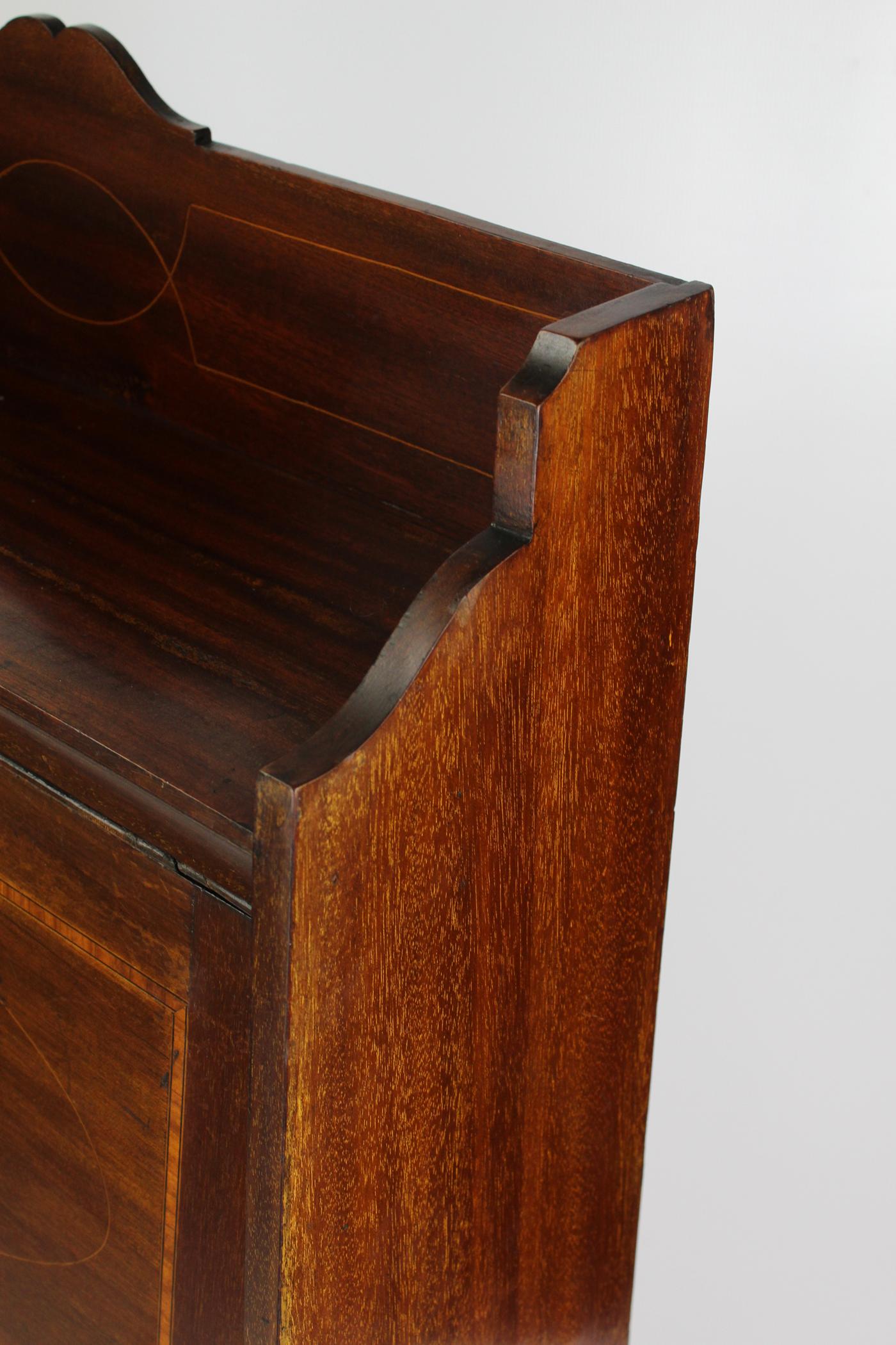 Slim English Edwardian Arts & Crafts Mahogany Hall Bureau Desk, circa 1905 For Sale 8