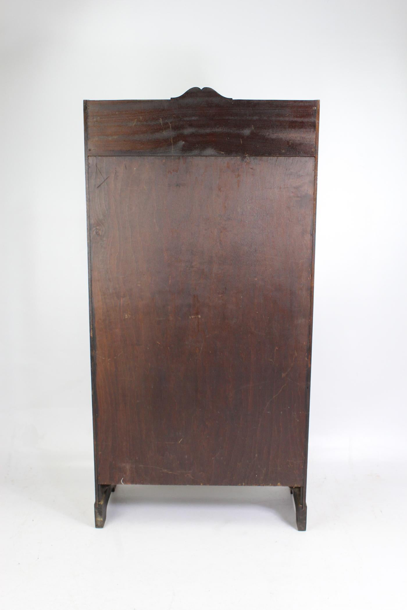 Slim English Edwardian Arts & Crafts Mahogany Hall Bureau Desk, circa 1905 For Sale 1