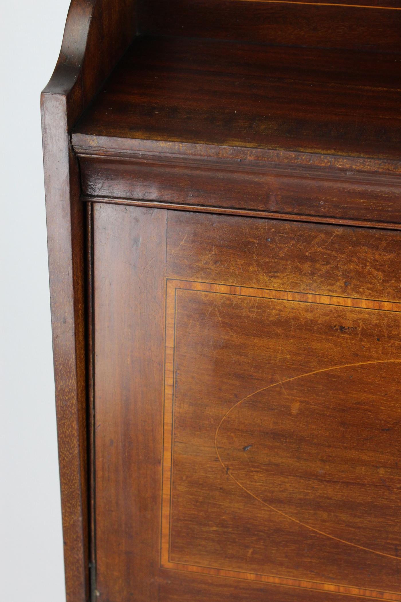 Slim English Edwardian Arts & Crafts Mahogany Hall Bureau Desk, circa 1905 For Sale 3
