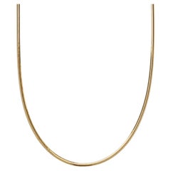 Slim Flat Chain Gold Necklace