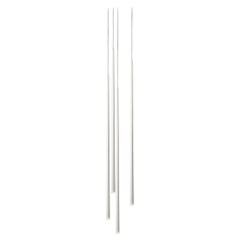 Slim Four LED Pendant Light in White Fiberglass by Jordi Vilardell
