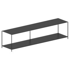 Slim Irony Black TV Stand by Maurizio Peregalli