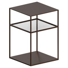 Slim Irony Triplet Brown Copper Low Table by M. Peregalli