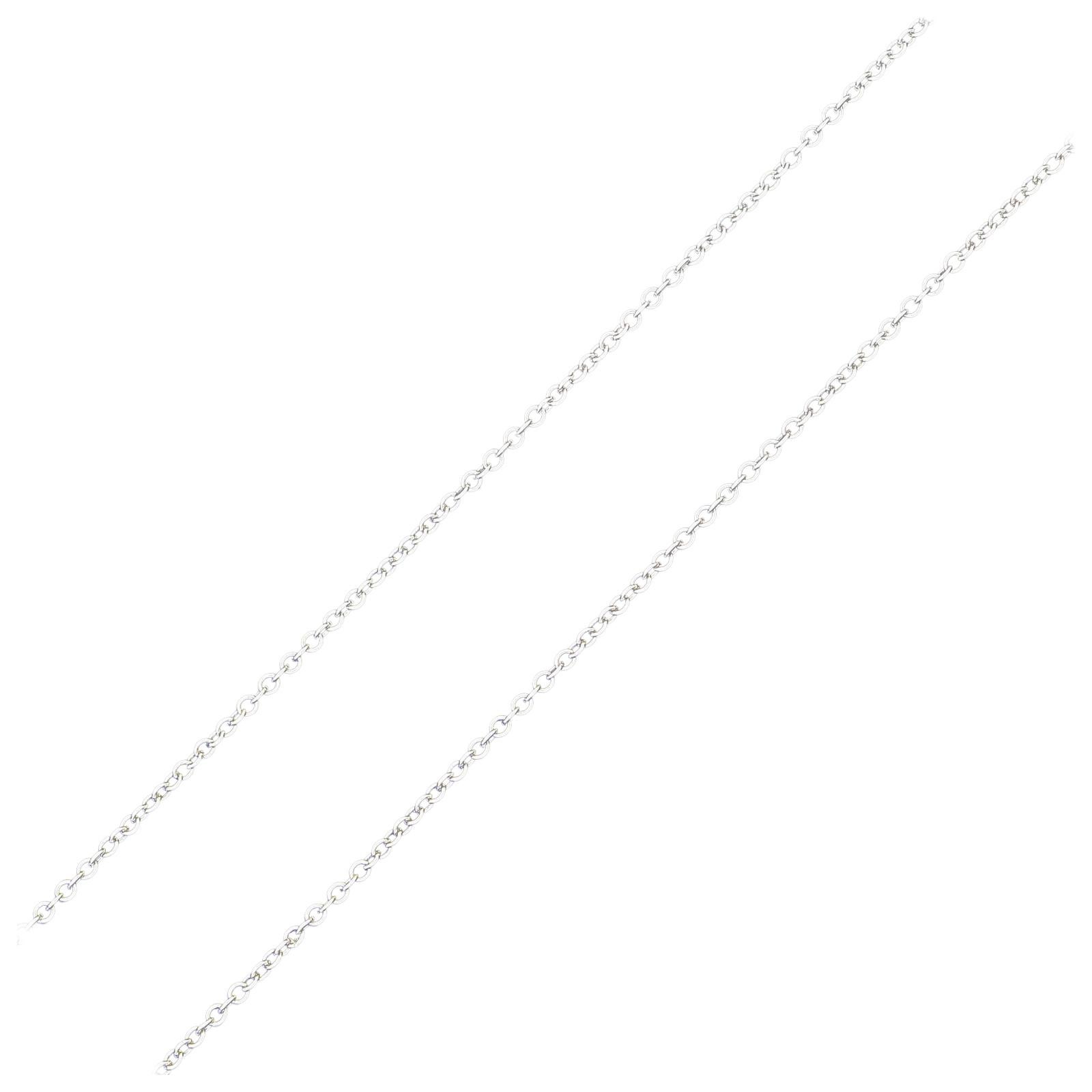 Slim Platinum 950 Cable Link Necklace Chain for Any Pendant