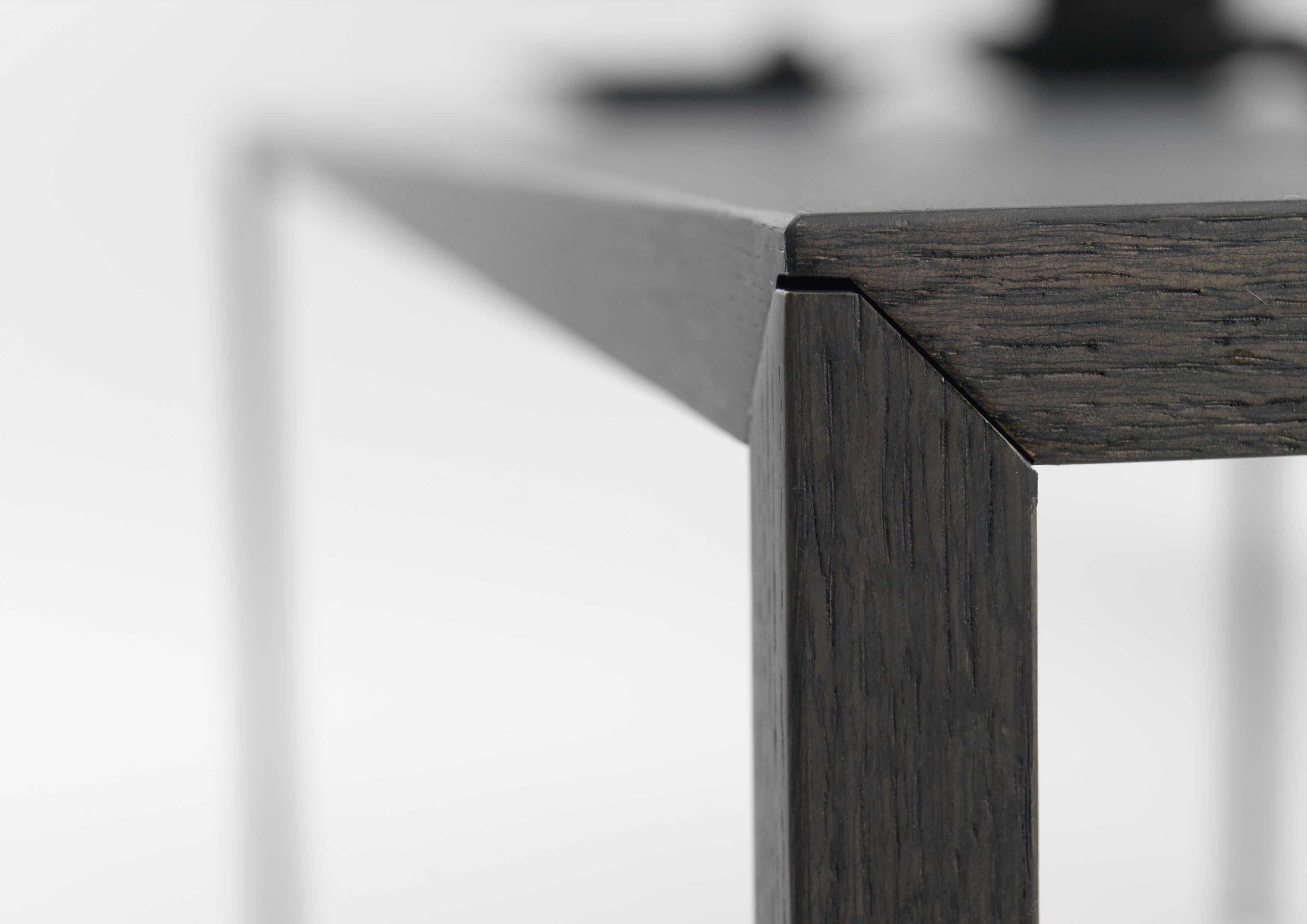 Oak Slim and Rectangular Wood Table Designed by Bertjan Pot For Sale