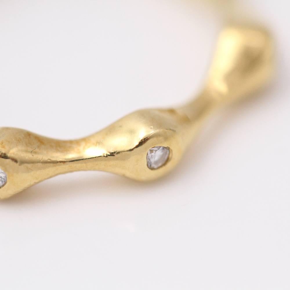 Brilliant Cut SLIM Ring in Gold and Diamonds For Sale