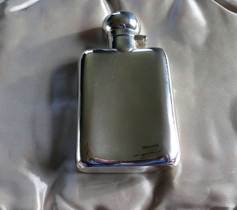 Slim Silver Hall Marked Hip Flask, William Neale Date 1911 at 1stDibs