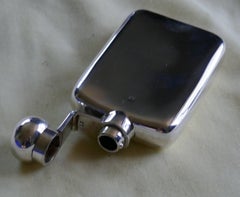 Slim Silver Hallmarked Hip Flask, Robert Pringle & Sons