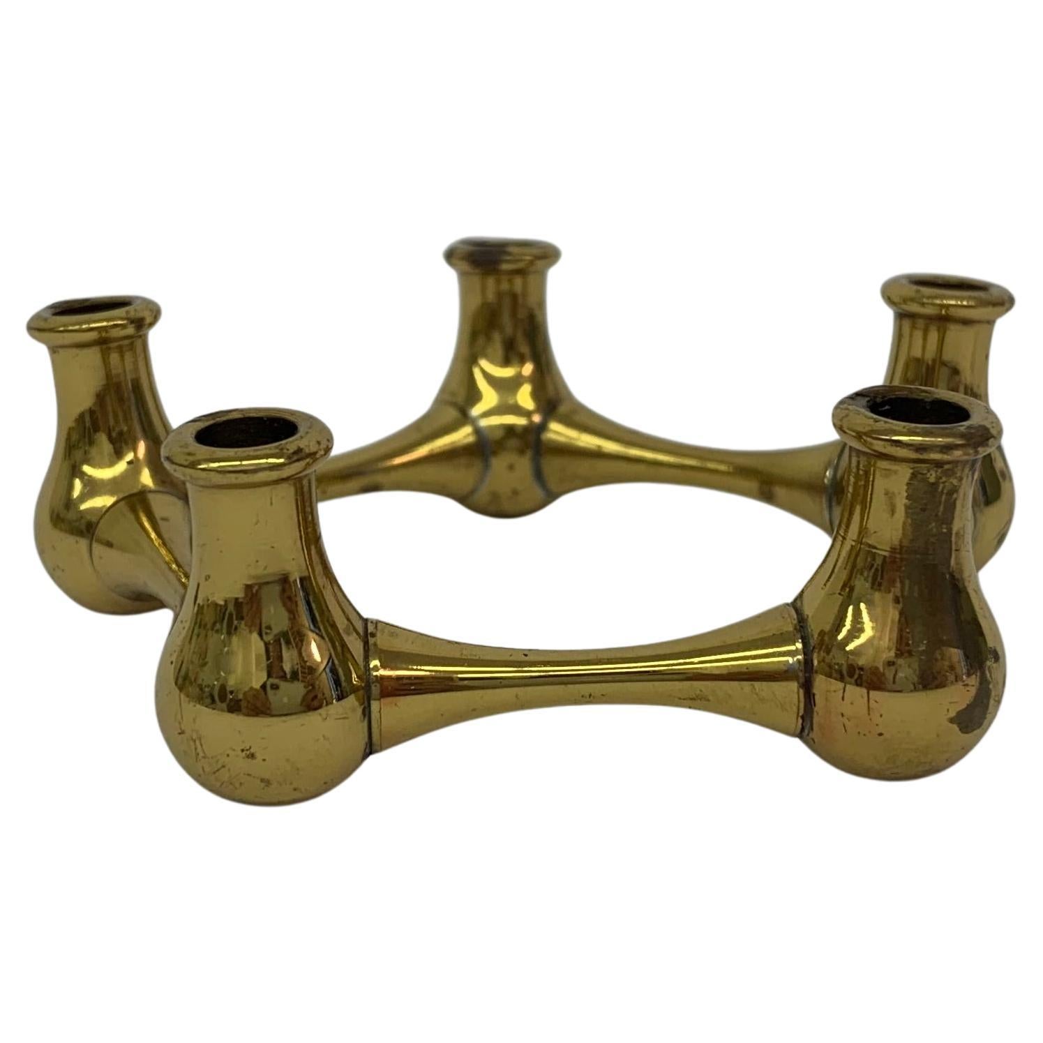Slim Tapered Brass Candlesticks by Jens Quistgaard, Denmark, 1950s