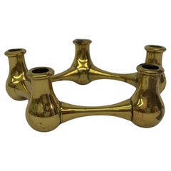 Candeleros cónicos de latón de Jens Quistgaard, Dinamarca, años 50