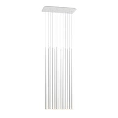 Slim Thirteen LED Pendant Light in White Fiberglass by Jordi Vilardell