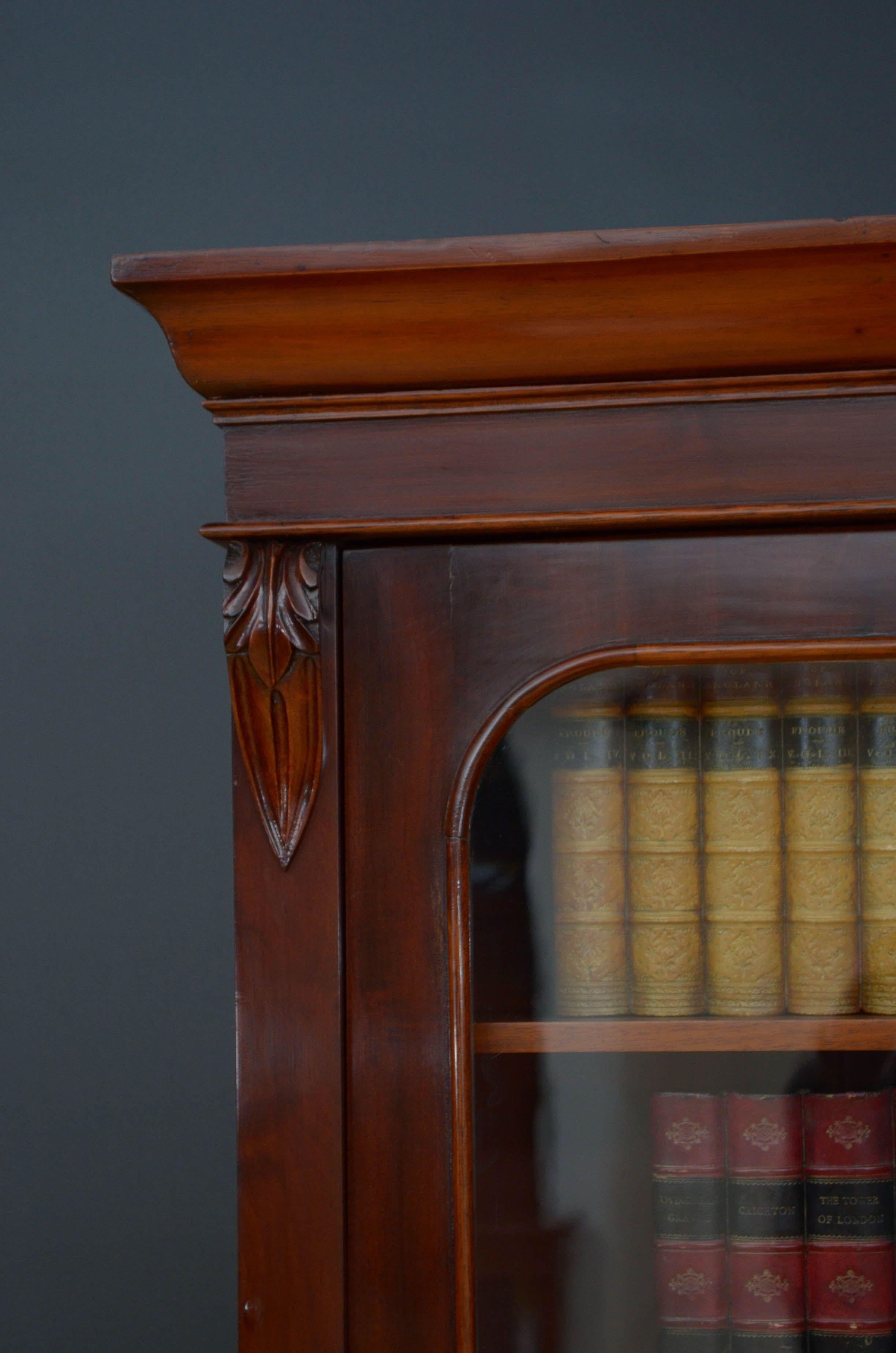 19th Century Slim Victorian Mahogany Bookcase