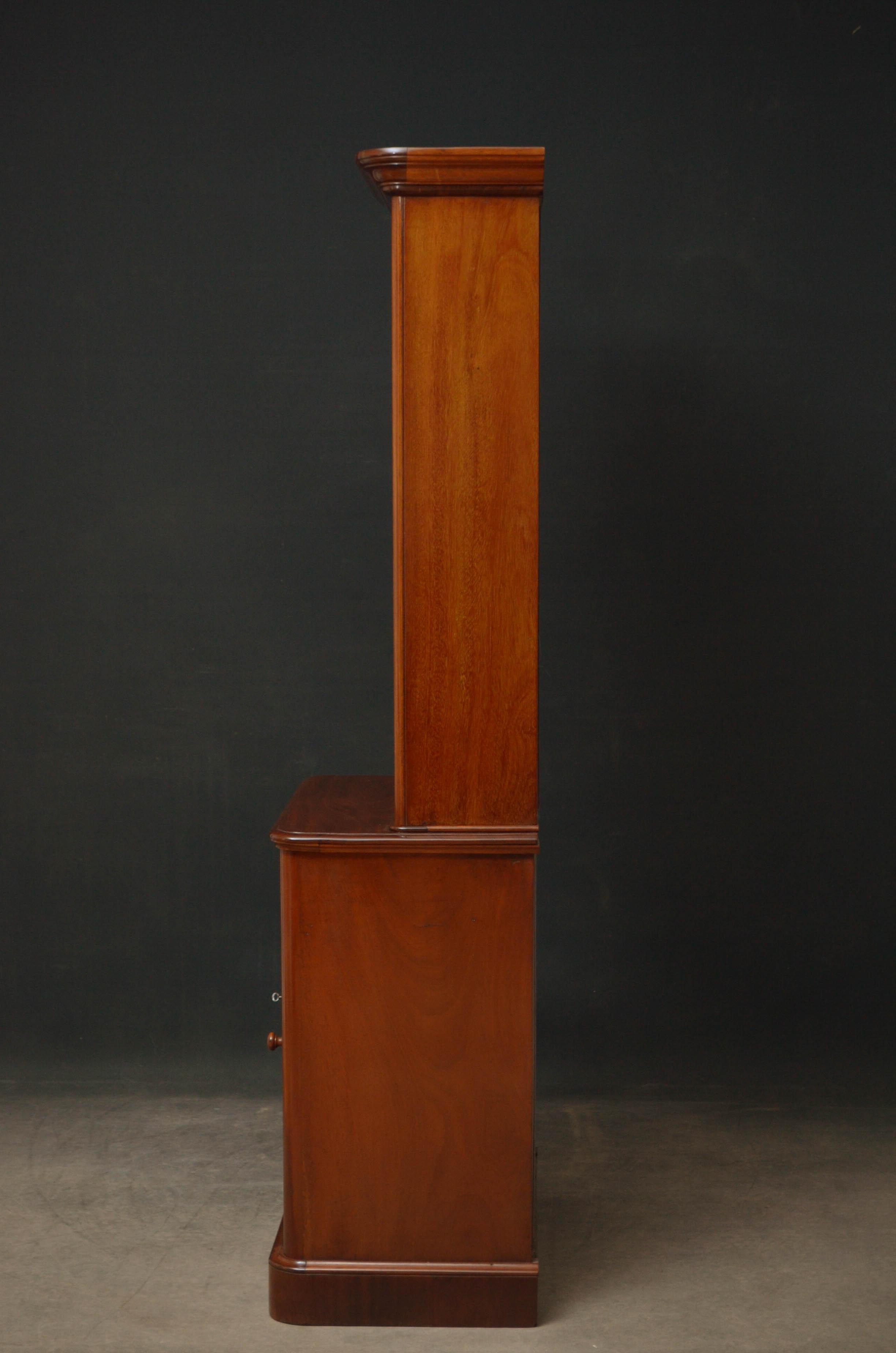 Slim Victorian Mahogany Bookcase 2