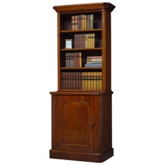 Antique Slim Victorian Mahogany Bookcase